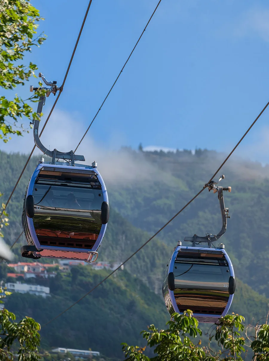 Up the hill by cable car