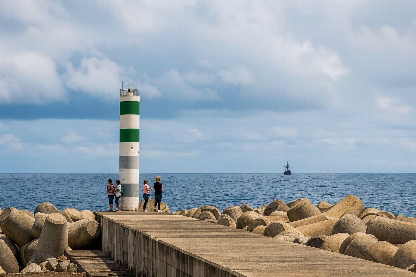 Der Pontinha-Pier, der in den Atlantik hineinragt, in Funchal.