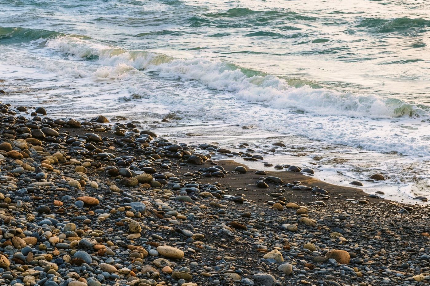 Der Sandstrand und die Promenade an der Praia Formosa in Funchal.