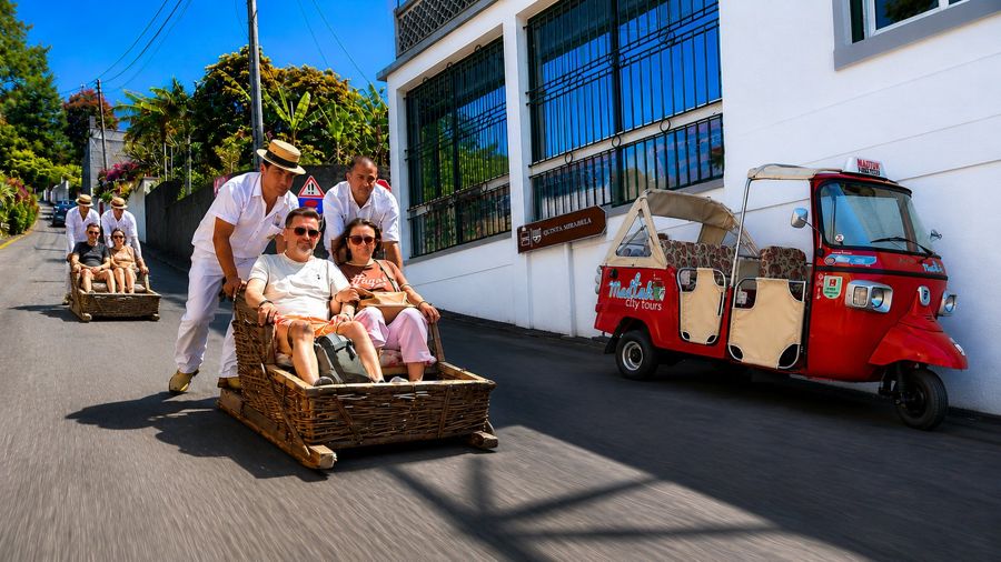 Madeira: Monte Toboggan & Old Town Guided Tuk Tour by MadTuk